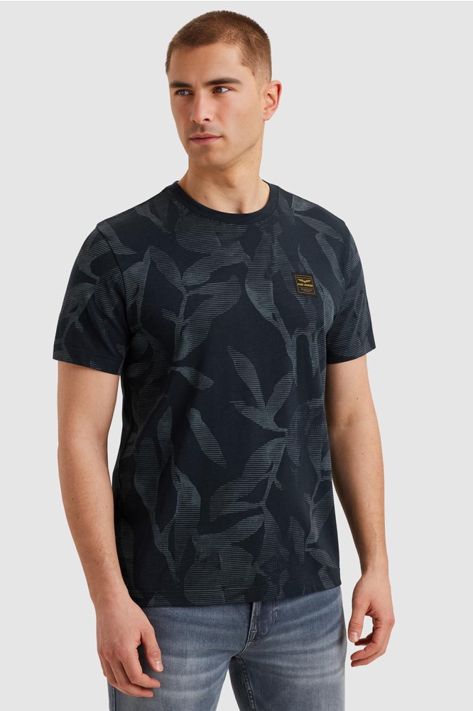 PME legend blauwe heren t-shirt | Model vooraanzicht