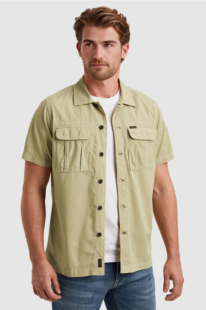PME legend groene heren overhemd | Model vooraanzicht