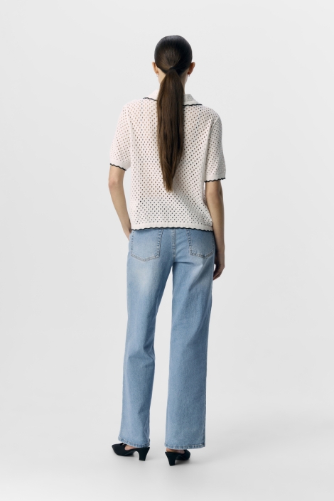 Object witte dames vest | Model achteraanzicht