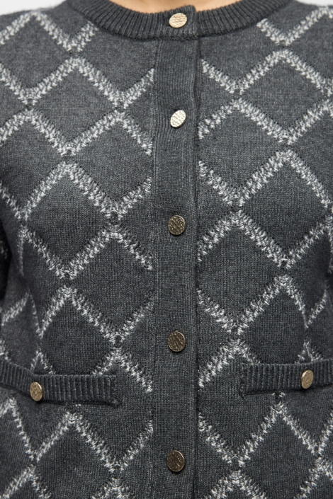 Object grijze dames vest | Kleurstaal