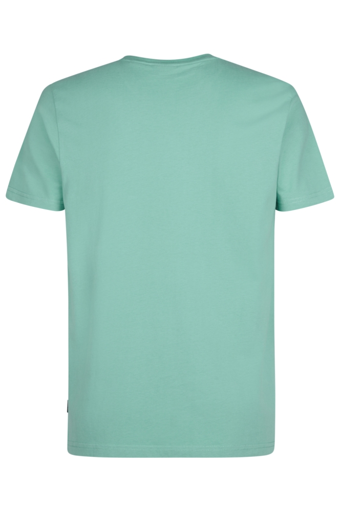 Petrol Industries groene heren t-shirt | Achteraanzicht