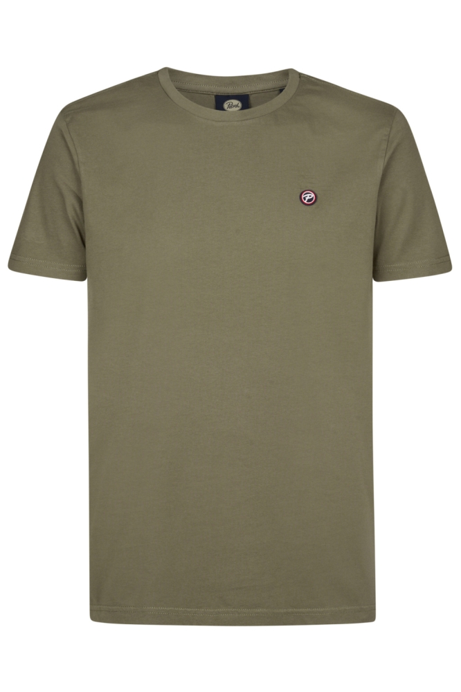 Petrol Industries groene heren t-shirt | Vooraanzicht