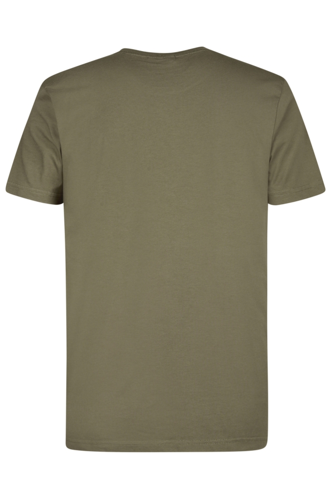 Petrol Industries groene heren t-shirt | Achteraanzicht