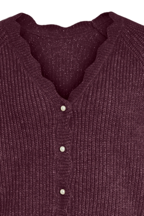 Vila bordeaux dames vest | Close up