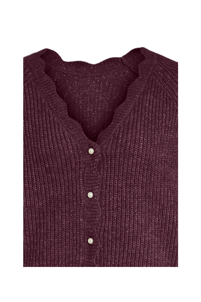 Vila bordeaux dames vest | Close up