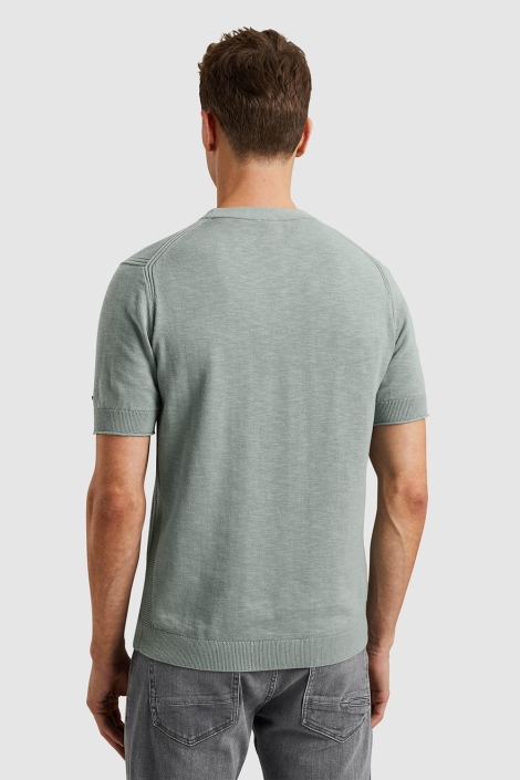 Cast Iron groene heren t-shirt | Model achteraanzicht