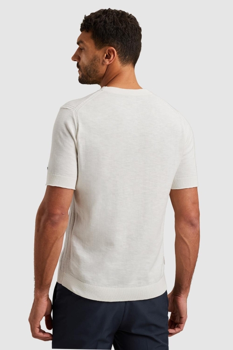 Cast Iron witte heren t-shirt | Model achteraanzicht
