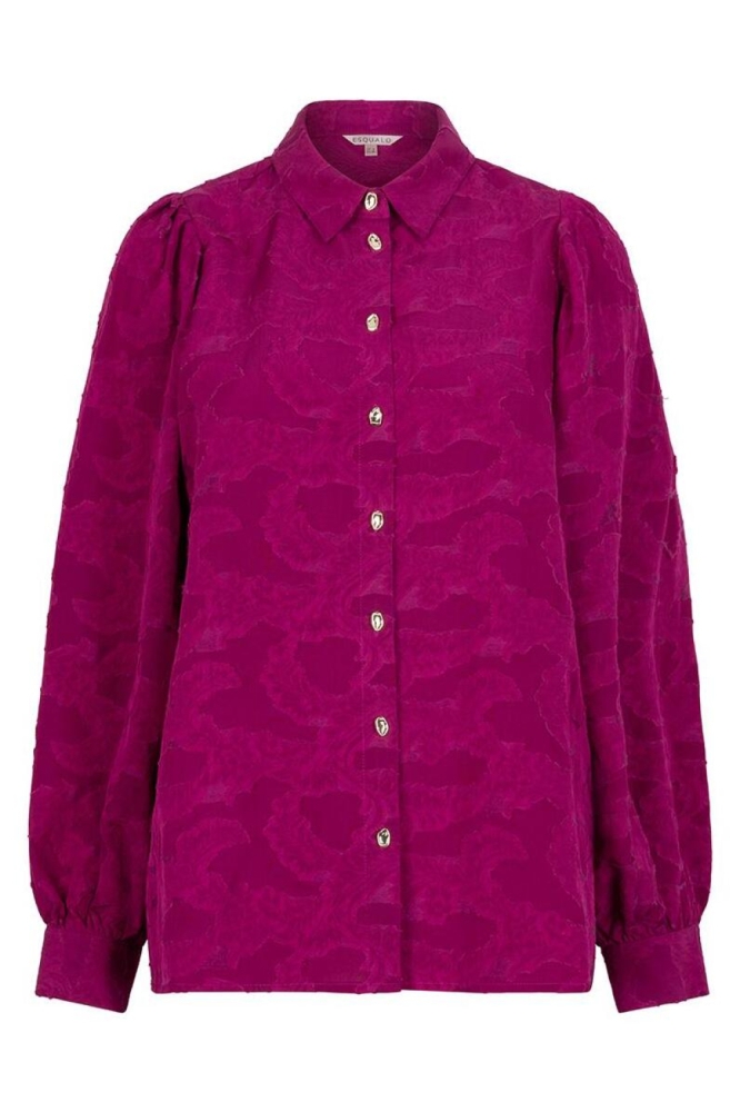 EsQualo roze dames blouse | Vooraanzicht
