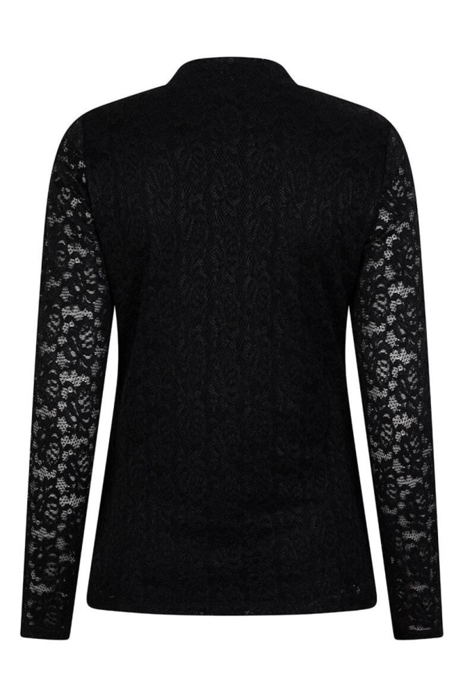 EsQualo zwarte dames t-shirt | Achteraanzicht