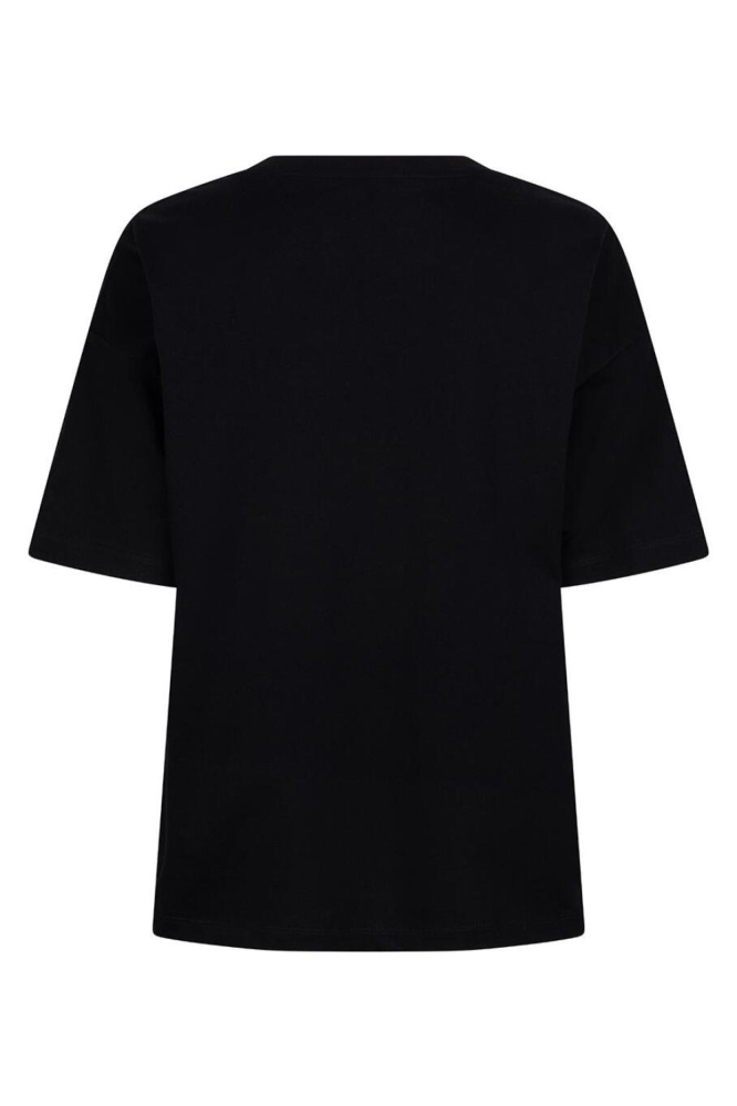 EsQualo zwarte dames t-shirt | Achteraanzicht