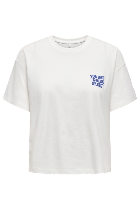 Only witte dames t-shirt | Vooraanzicht