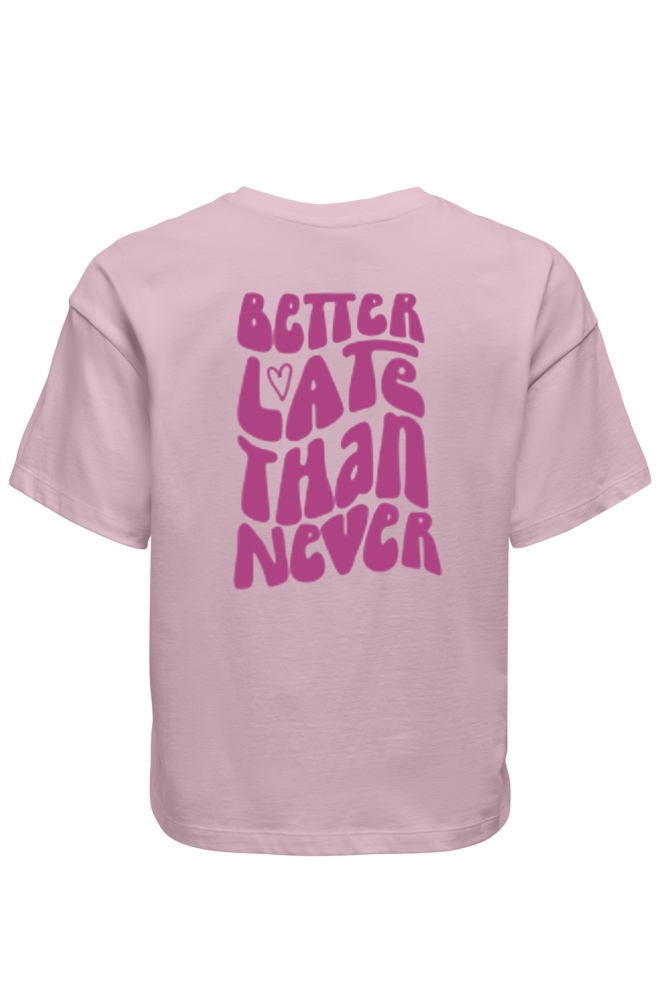 Only roze dames t-shirt | Achteraanzicht