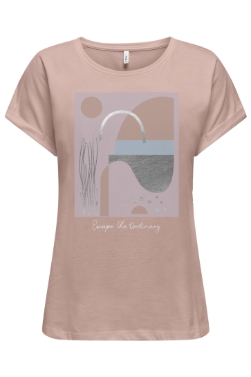 Only T-shirt ONL30 FELUCA S/S TEE CS JRS 15367627 MISTY ROSE/ORDINARY