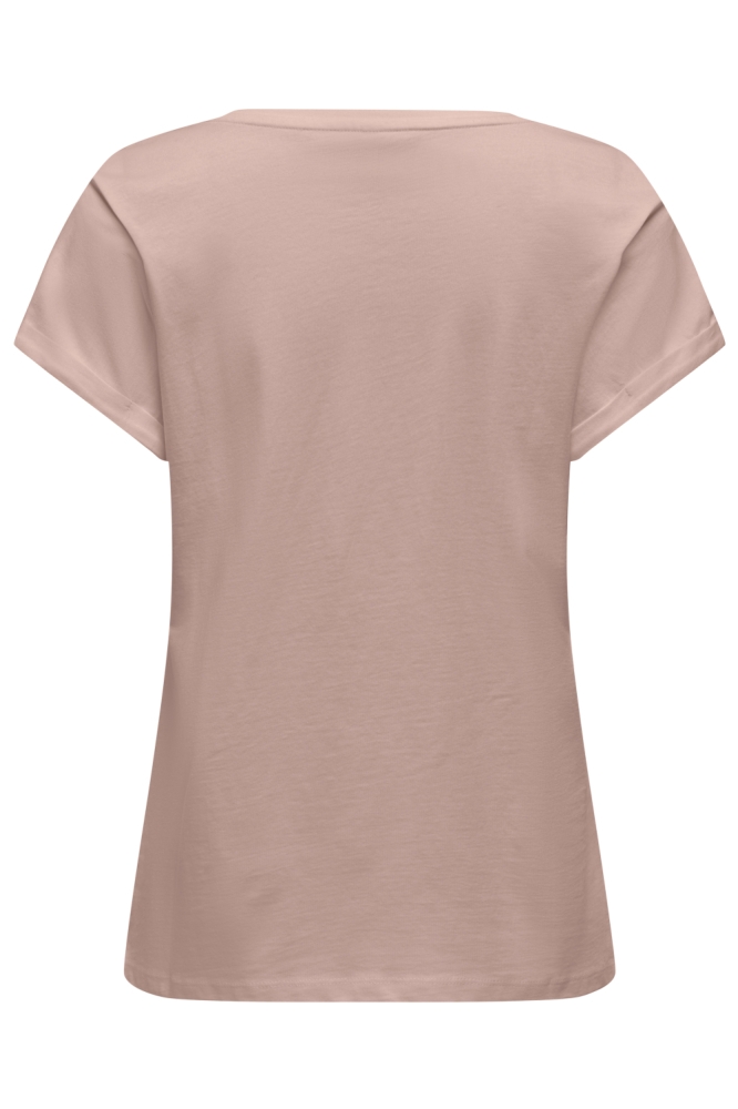 Only roze dames t-shirt | Achteraanzicht