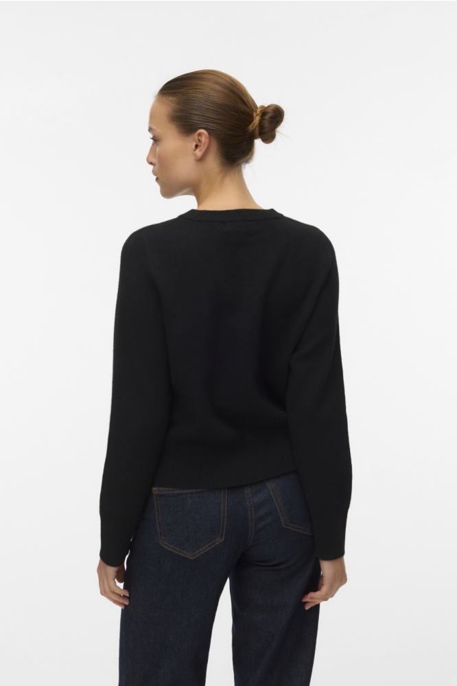 Vero Moda zwarte dames vest | Model achteraanzicht