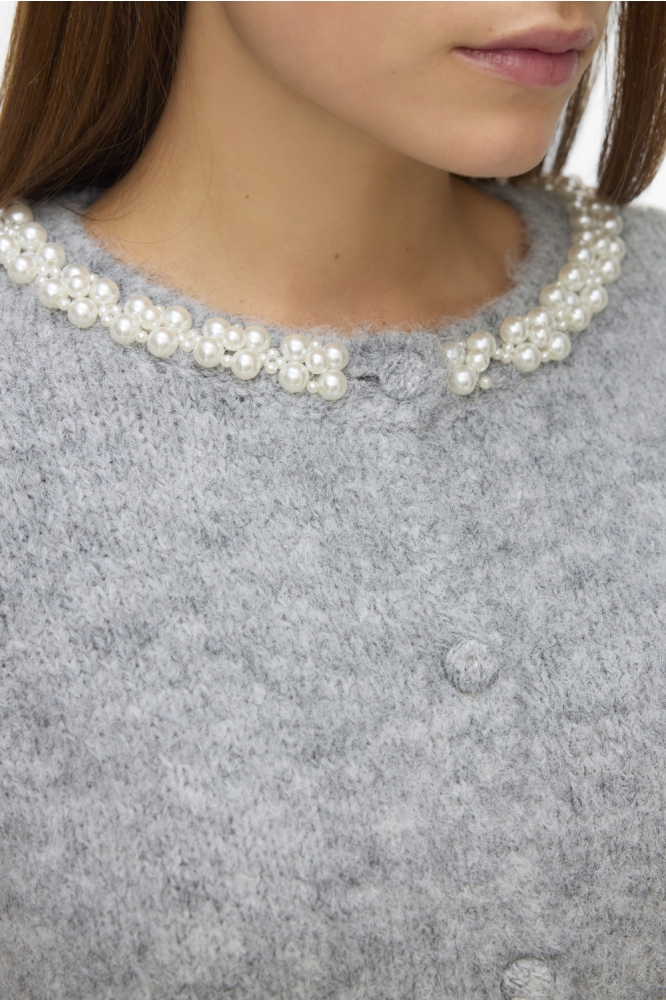 Vero Moda grijze dames vest | Close up