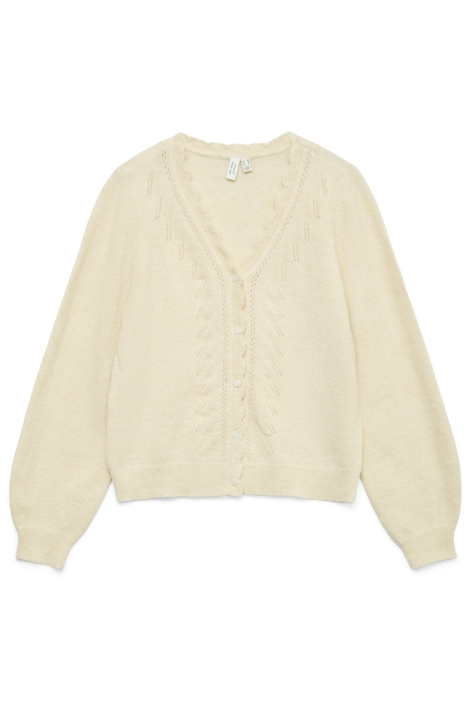 Vero Moda ecru dames vest | Vooraanzicht