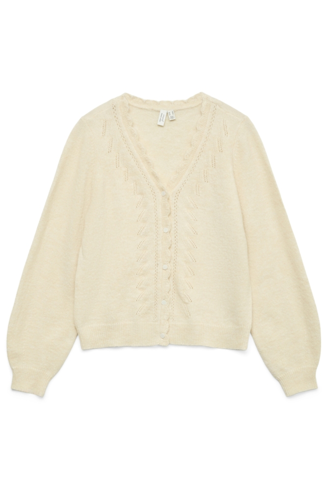 Vero Moda ecru dames vest | Vooraanzicht