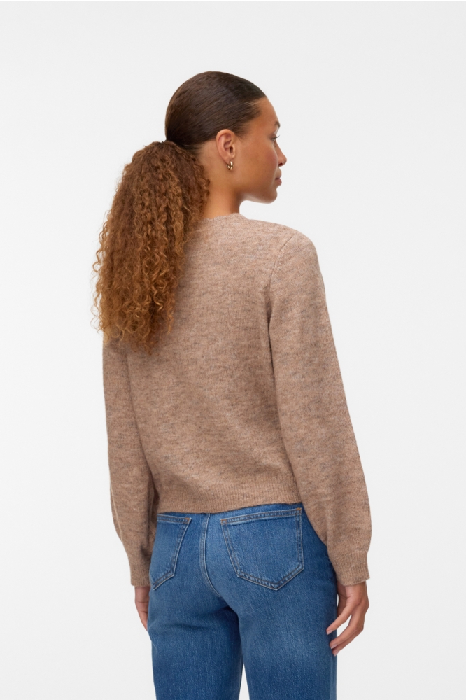 Vero Moda beige dames vest | Model achteraanzicht