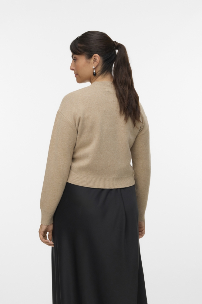 Vero Moda beige dames vest | Model achteraanzicht