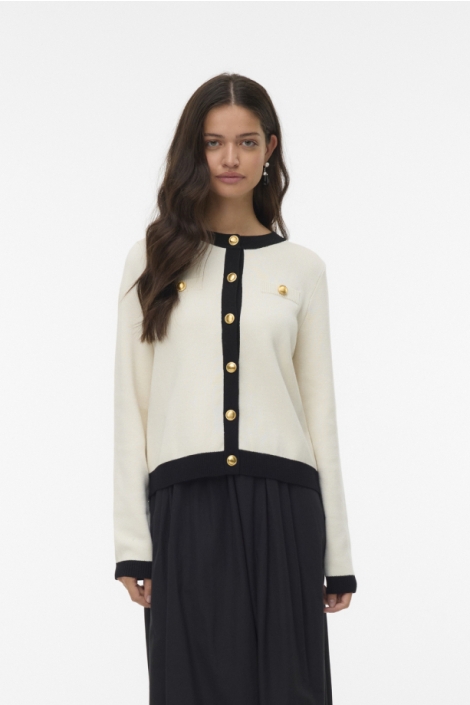 Vero Moda beige dames vest | Model vooraanzicht