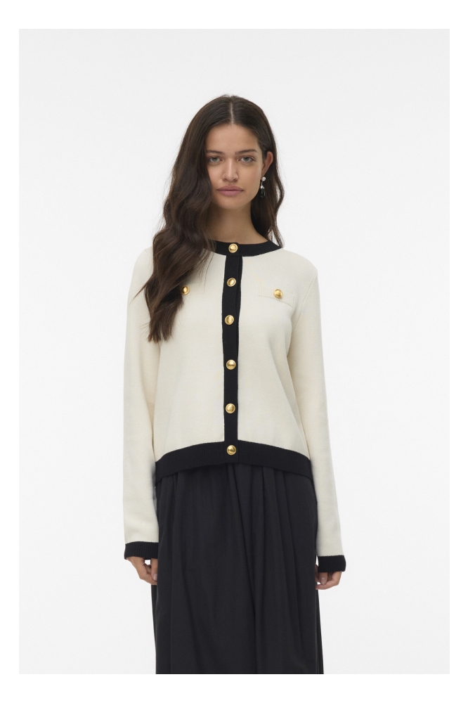 Vero Moda beige dames vest | Model vooraanzicht