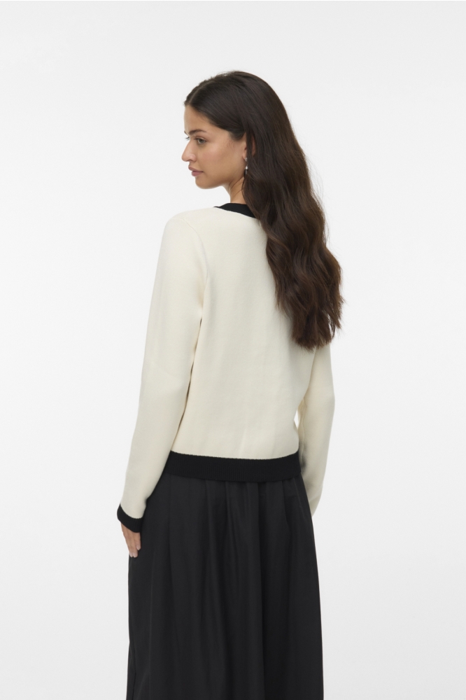 Vero Moda beige dames vest | Model achteraanzicht