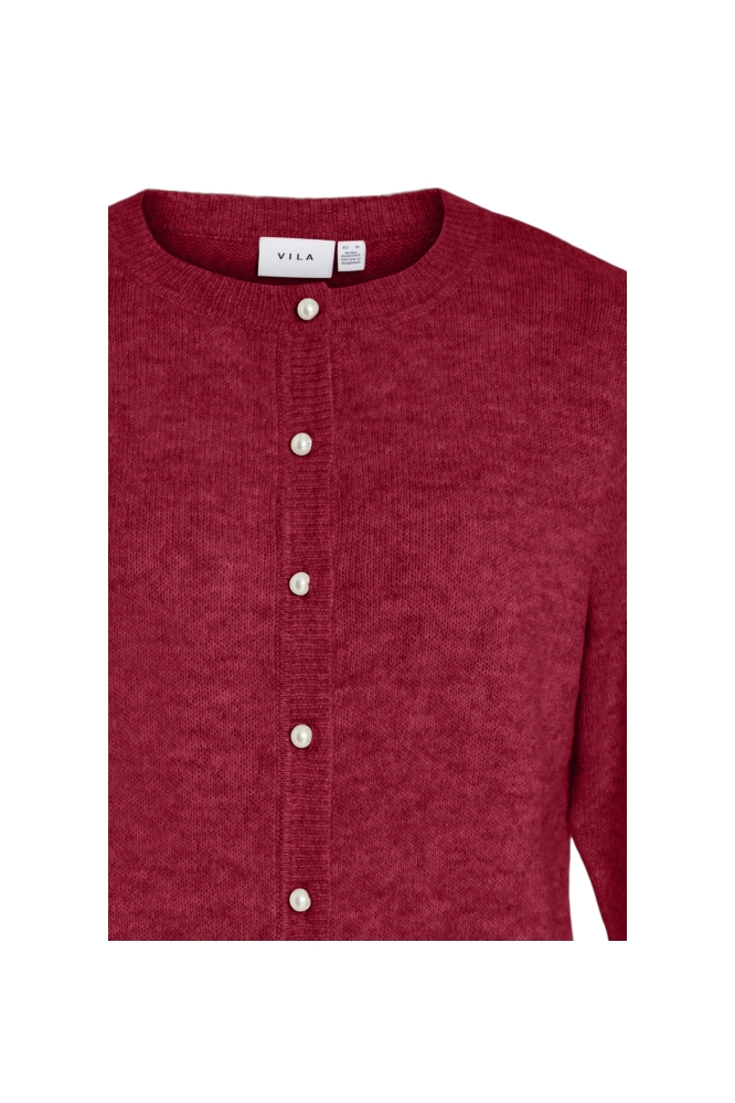 Vila rode dames vest | Close up