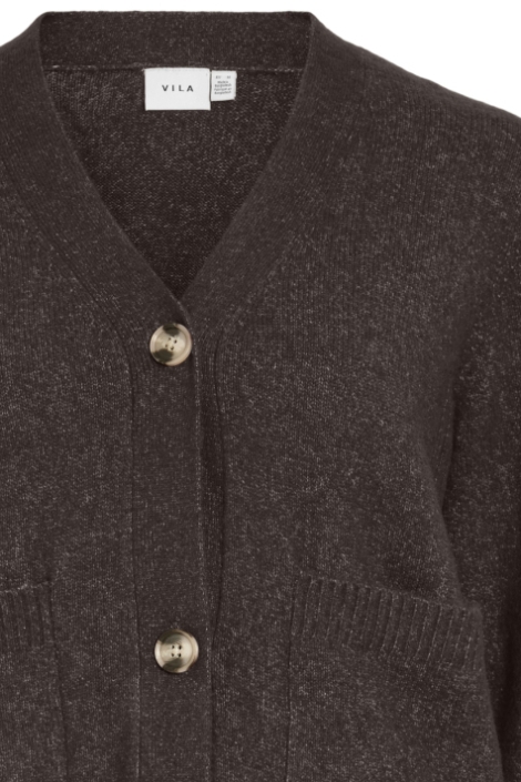 Vila bruine dames vest | Close up