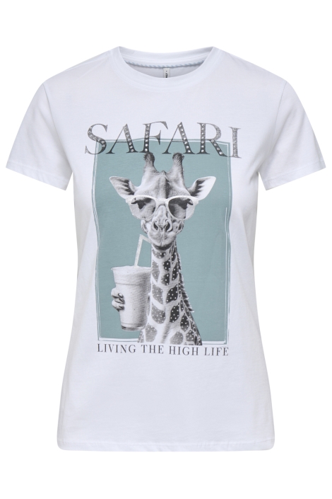 Only witte dames t-shirt | Vooraanzicht