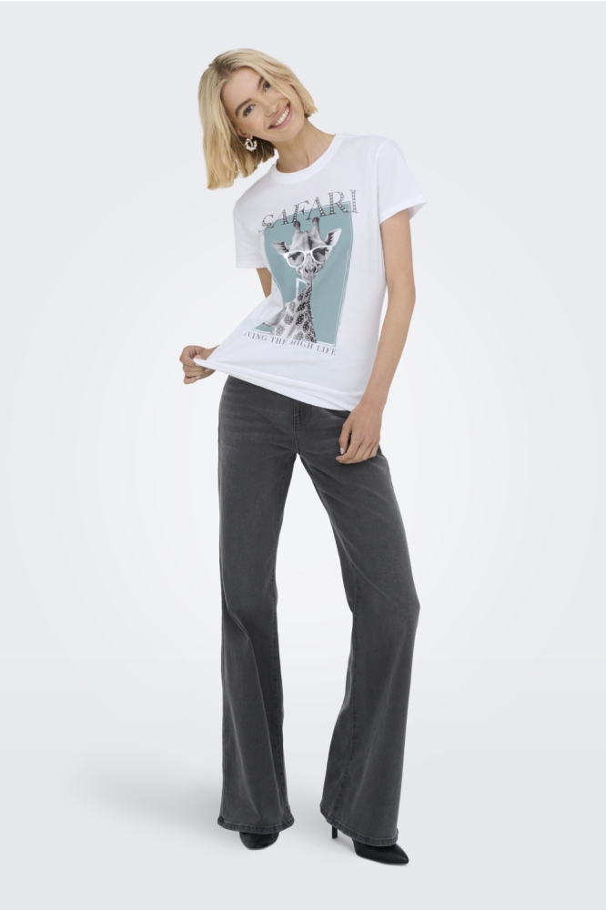 Only witte dames t-shirt | Model