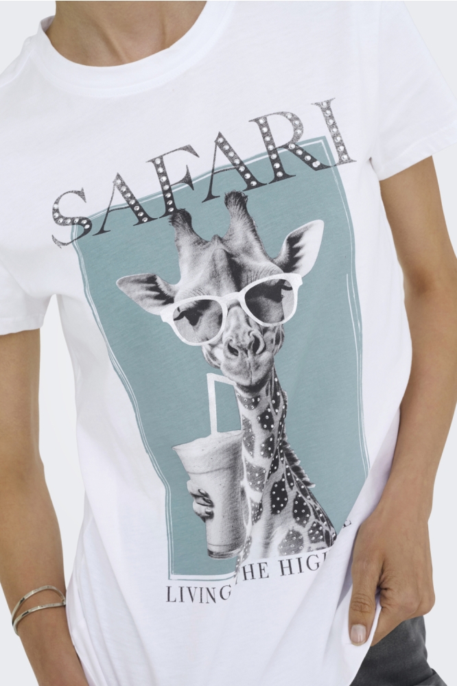 Only witte dames t-shirt | Close up