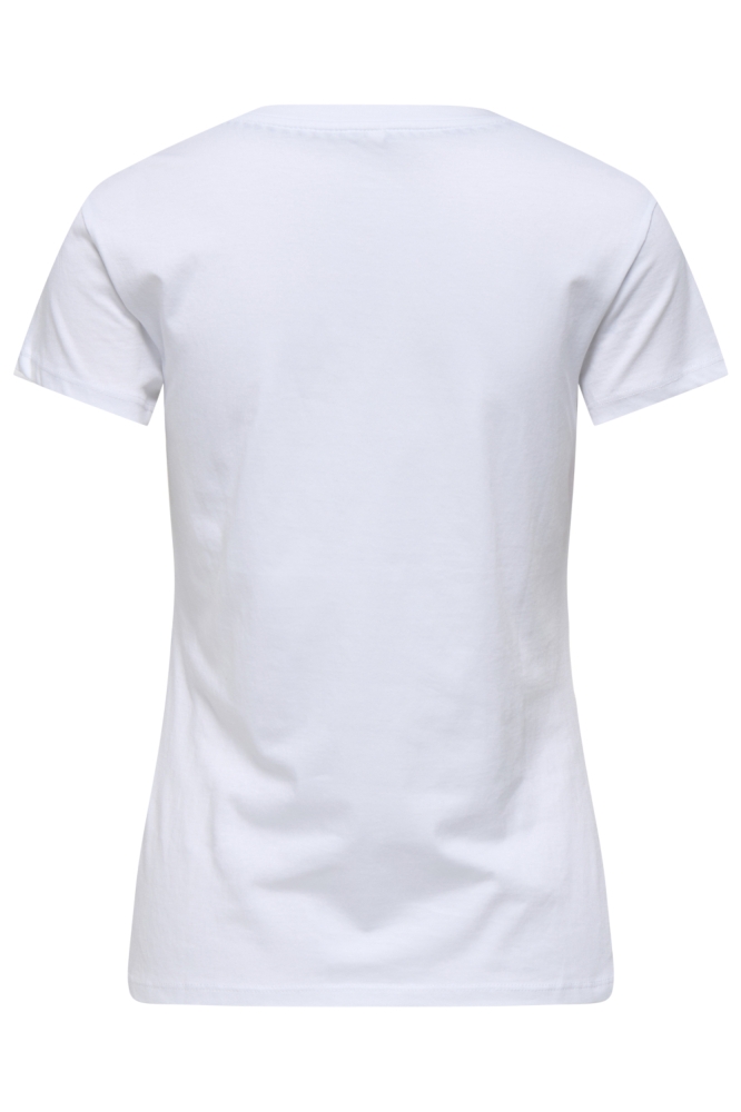 Only witte dames t-shirt | Achteraanzicht