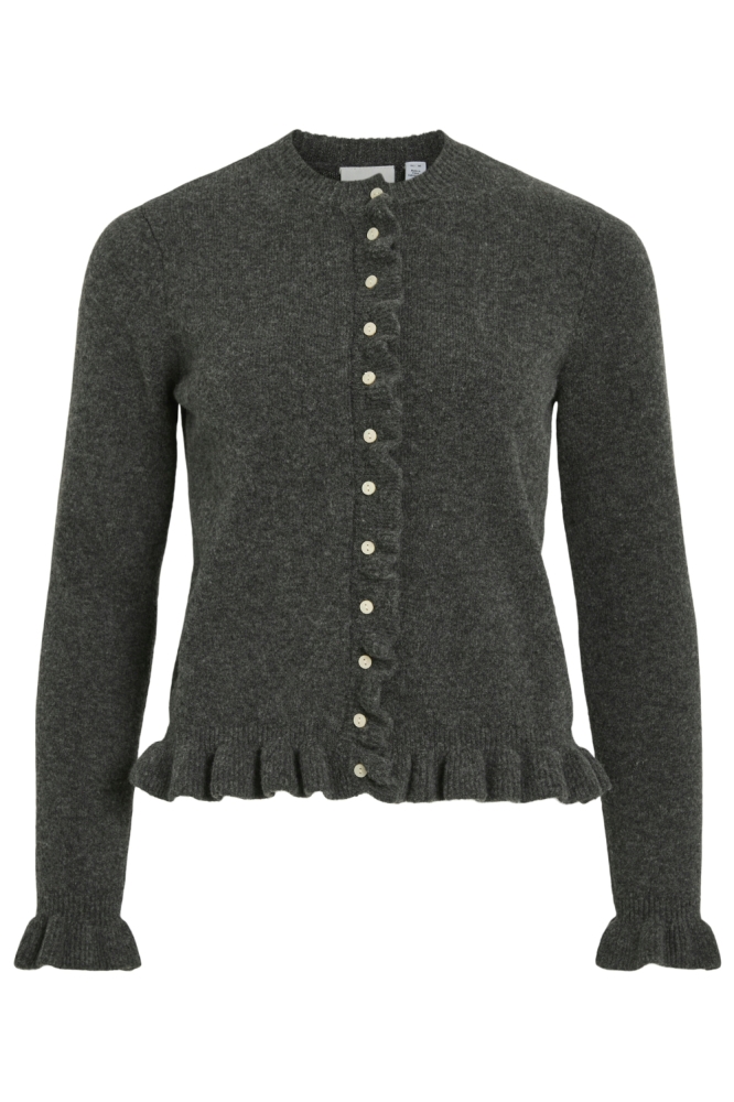 Vila grijze dames vest | Vooraanzicht