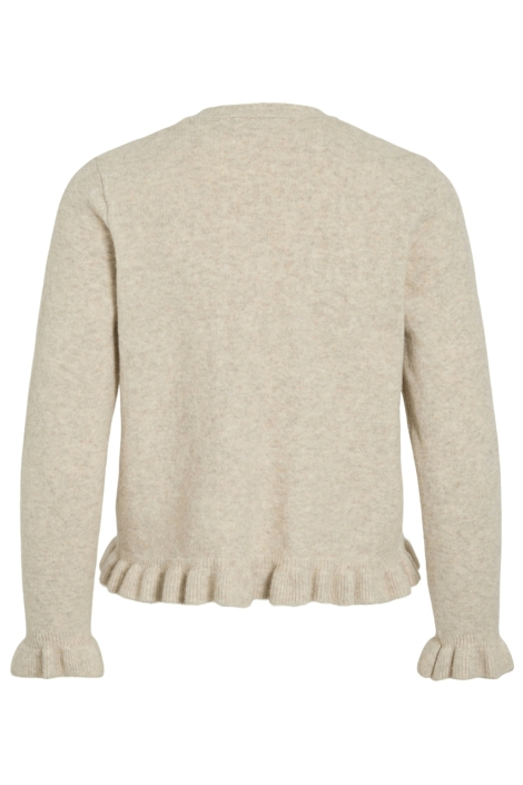 Vila beige dames vest | Achteraanzicht