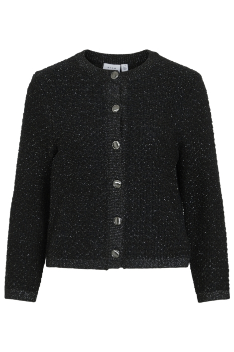 Vila zwarte dames vest | Vooraanzicht