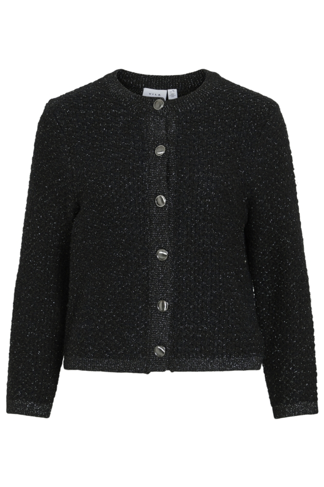 Vila zwarte dames vest | Vooraanzicht