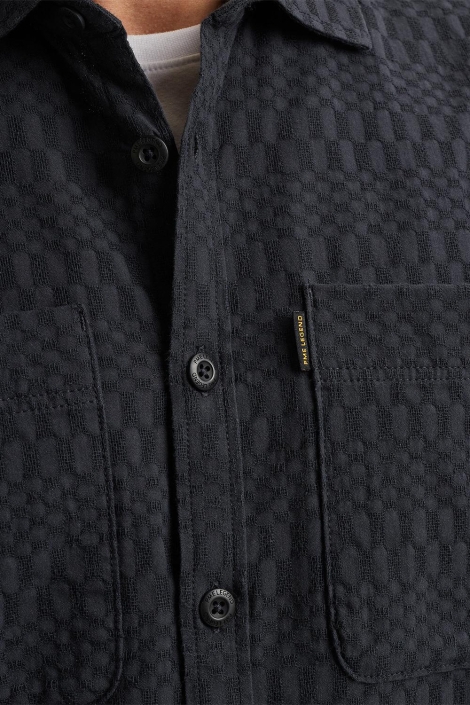 PME legend blauwe heren overhemd | Close up