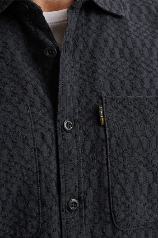 PME legend blauwe heren overhemd | Close up