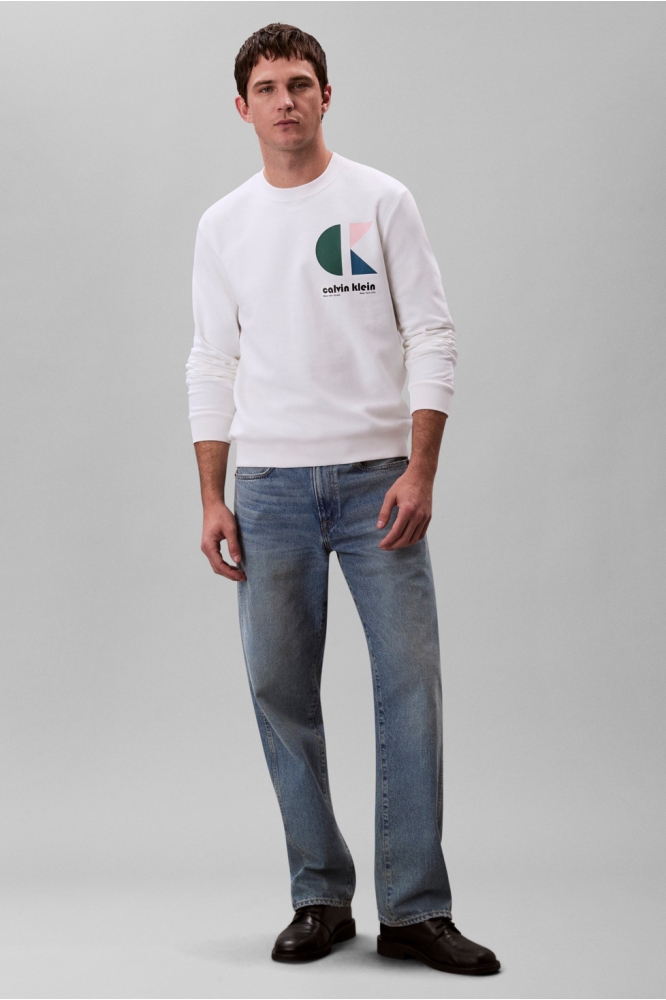 Calvin Klein witte heren sweater | Model