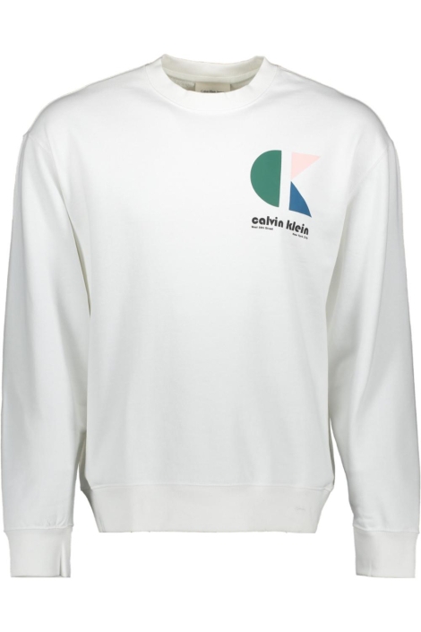 Calvin Klein witte heren sweater | Vooraanzicht