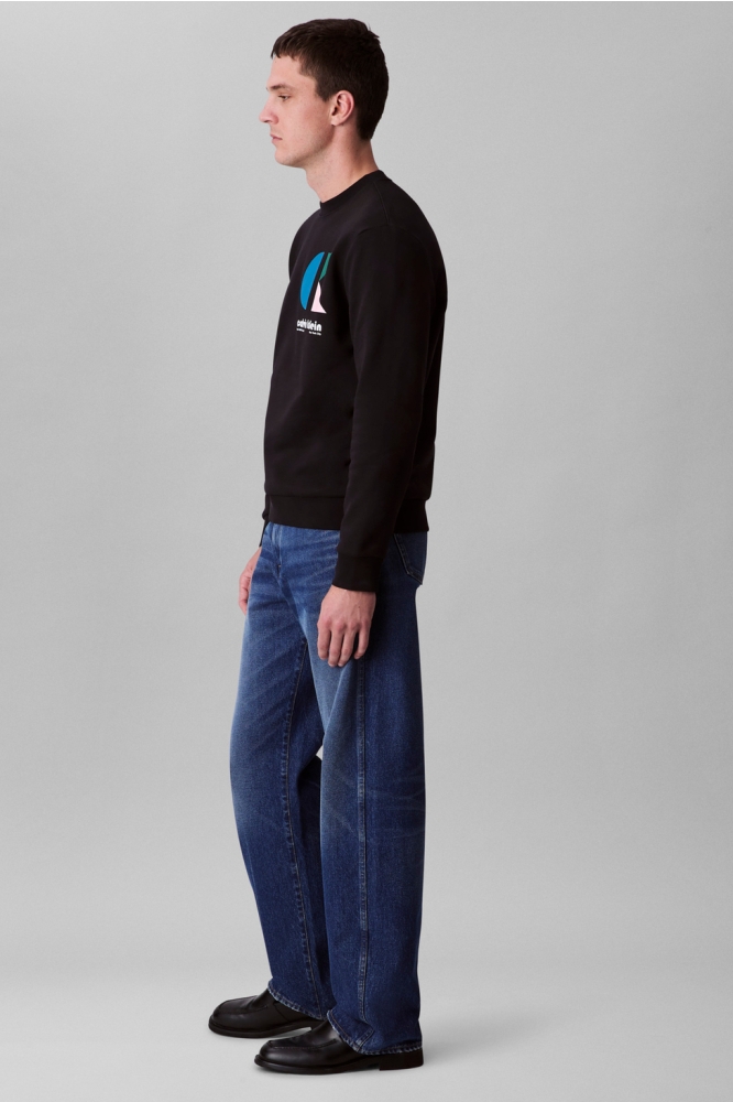 Calvin Klein zwarte heren sweater | Model