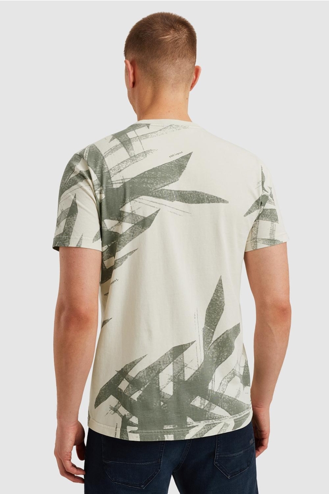 PME legend ecru heren t-shirt | Model achteraanzicht