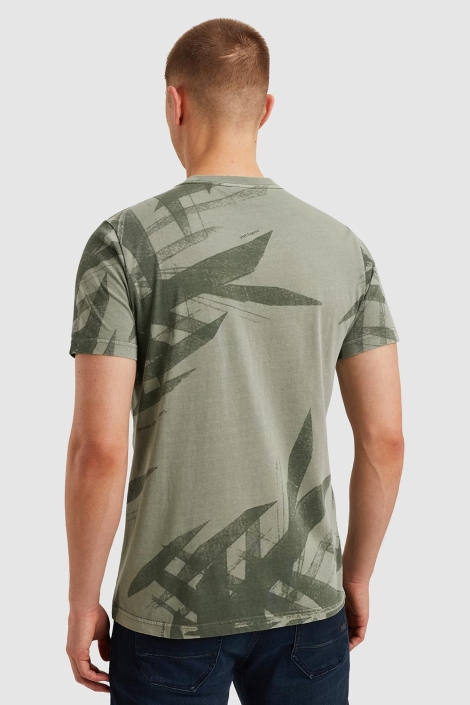 PME legend groene heren t-shirt | Model achteraanzicht