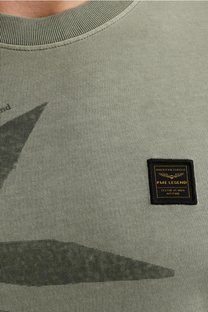 PME legend groene heren t-shirt | Close up