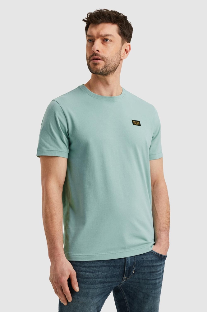 PME legend groene heren t-shirt | Model zijaanzicht