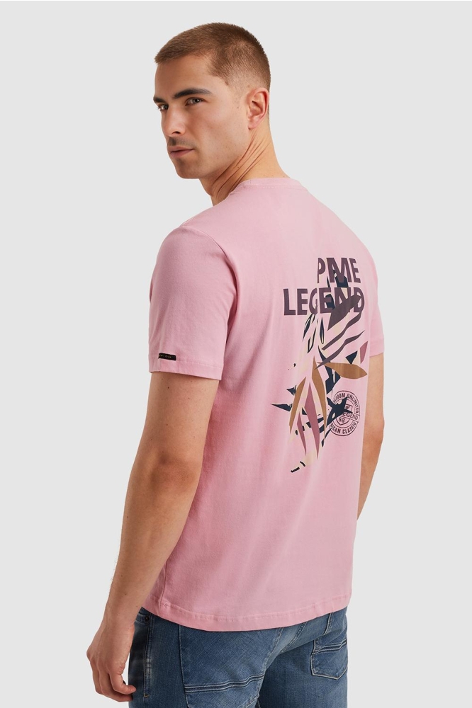 PME legend roze heren t-shirt | Model achteraanzicht