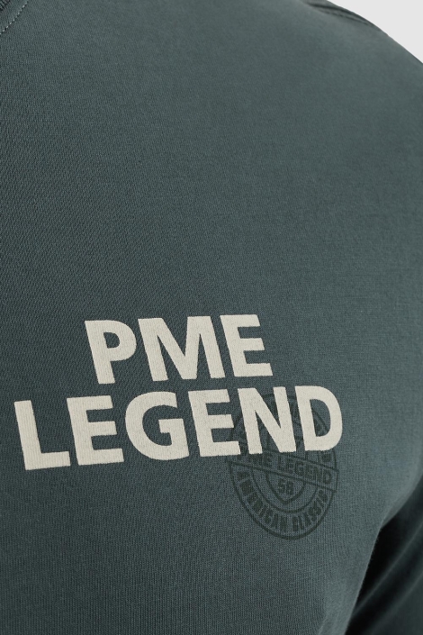 PME legend blauwe heren t-shirt | Close up