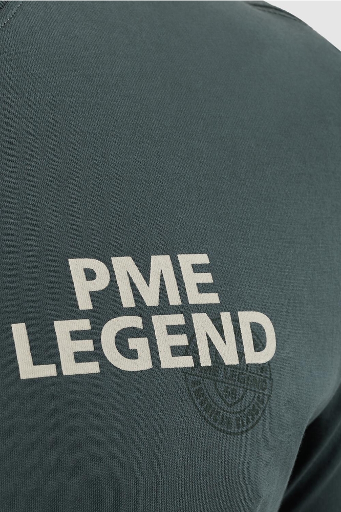 PME legend blauwe heren t-shirt | Close up
