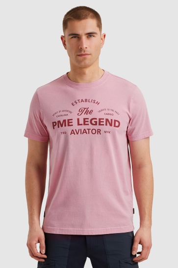 PME legend short sleeve r-neck single jersey Roze